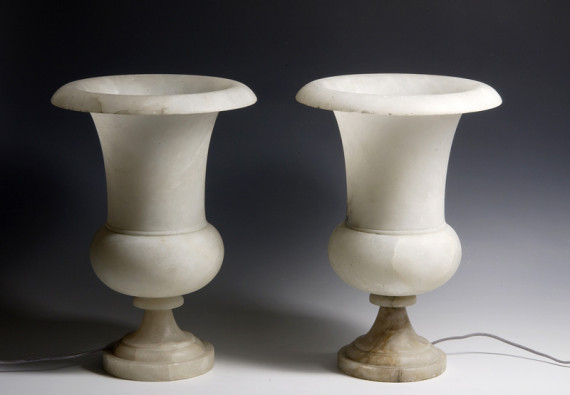 A pair of Neoclassical style table sconces