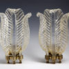 A pair of Murano blown glass wall sconces