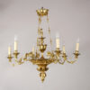 A Neoclassical six-arm chandelier