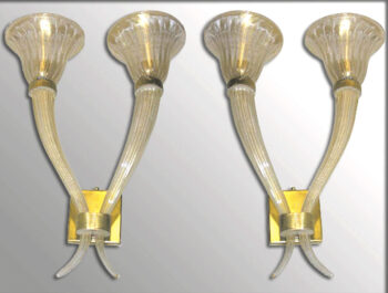 A pair of Murano sconces
designed by Cenedese