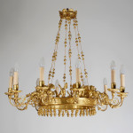 A fine Empire twelve-arm chandelier