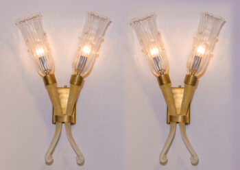 A pair of Murano wall sconces