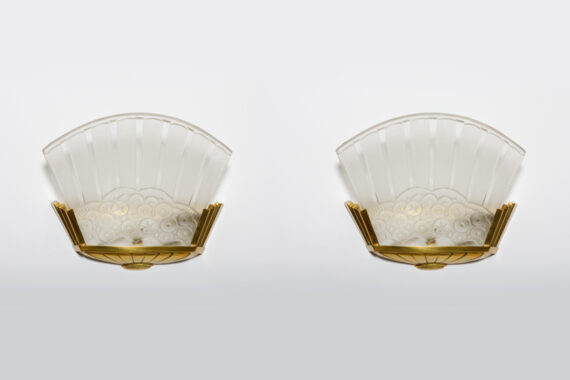 Pair of Art Deco sconces by Genet et Michon