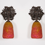 A pair of petite Art Nouveau sconces by Edgar Brandt