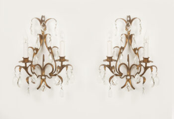 A pair of mid-century Italian wall sconces