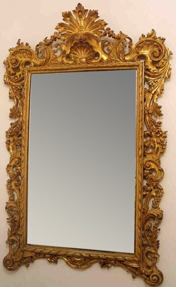 An exceptional large Baroque mirror