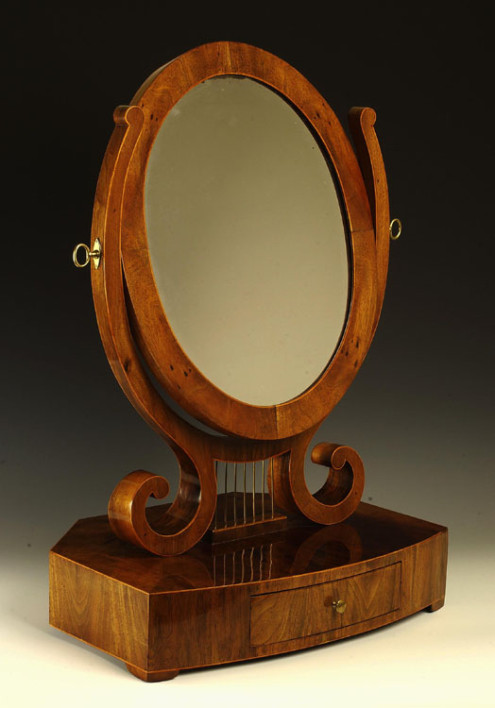 A Biedermeier vanity mirror