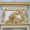 A rare and unusual lion motif Neo-Classical mirror