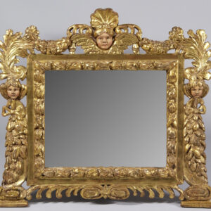 An exquisite petite Renaissance mirror