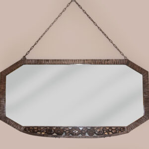 A hanging Art Deco mirror