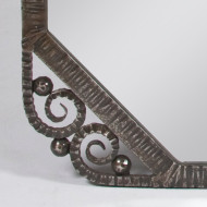 A petite forged iron Art Deco mirror 2