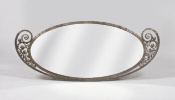 An Art Deco forged iron Mirror