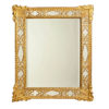 A Gothic revival style gilt mirror