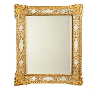 A Gothic revival style gilt mirror