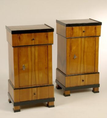 A pair of Biedermeier night stands