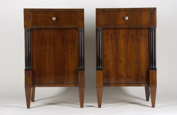 A pair of Biedermeier night stands