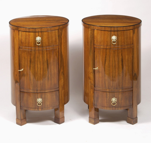 A rare pair of Biedermeier night stands