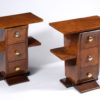 A pair of Art Deco end tables