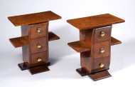 A pair of Art Deco end tables
 2