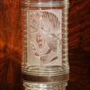 A fine Art Deco vase with etched stylized classical figure