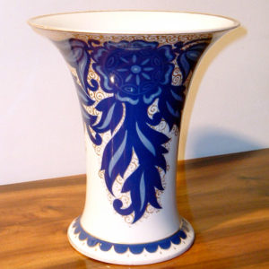 An Art Deco trumpet shaped vase