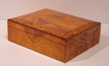 A Biedermeier lap-top jewel box