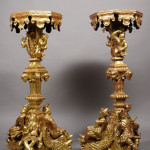 A very fine and rare pair of large Baroque pedestals