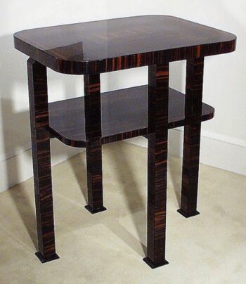 A fine and unusual two tier Art Deco side table