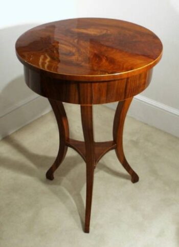 A Biedermeier one drawer occasional table
