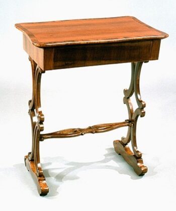A Biedermeier single drawer occasional table