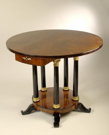 An elegant Biedermeier center hall table