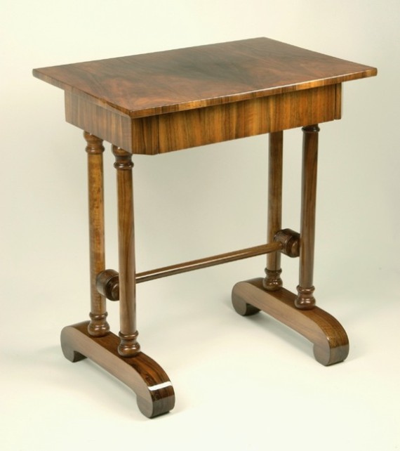 A Biedermeier single drawer occasional table