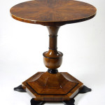 An unusual Biedermeier tilt-top occasional table