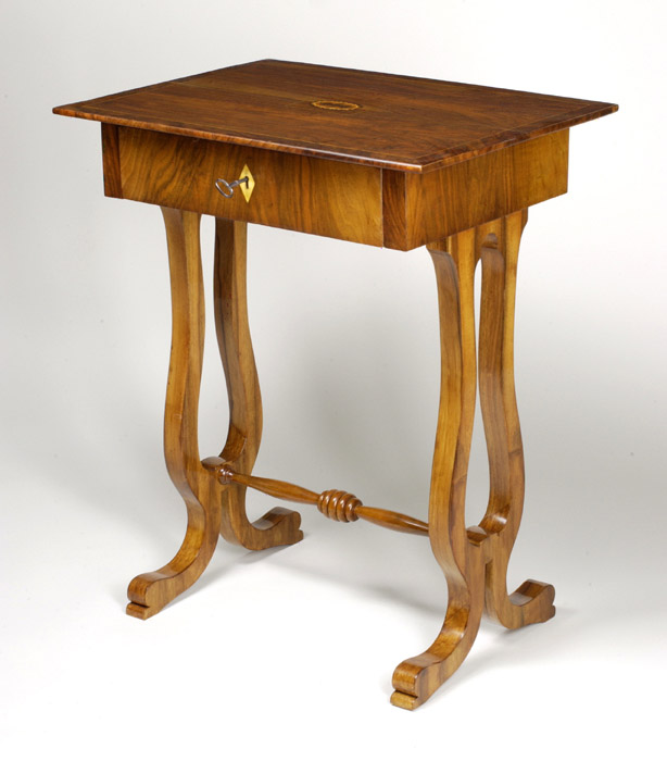 A Biedermeier single drawer occasional table