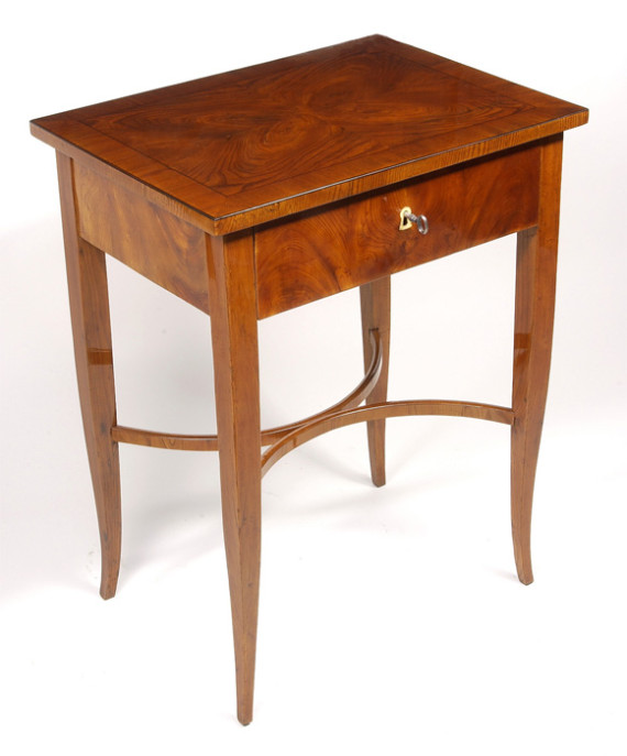 A Biedermeier single drawer occasional table