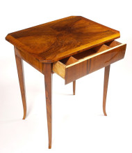 A Biedermeier occasional table with one drawer 2