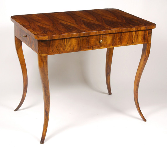 An elegant Biedermeier game table