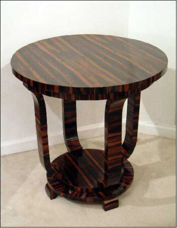 An exceptional Art Deco tulip shaped occasional table