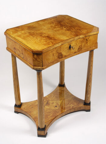 A Biedermeier single drawer occasional table