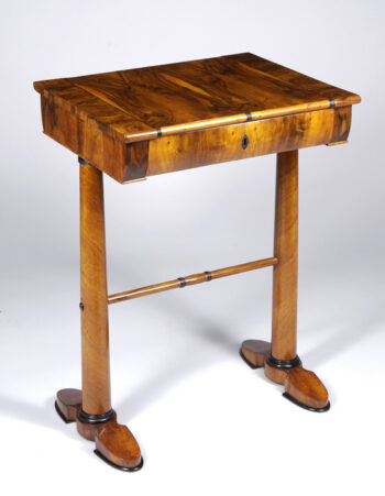 A Biedermeier single drawer occasional table
