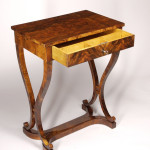 An exceptional single drawer Biedermeier occasional table