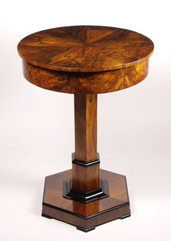A Biedermeier single drawer occasional table