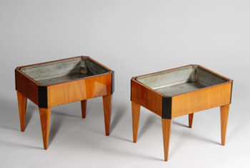 A pair of Biedermeier table-top jardinieres