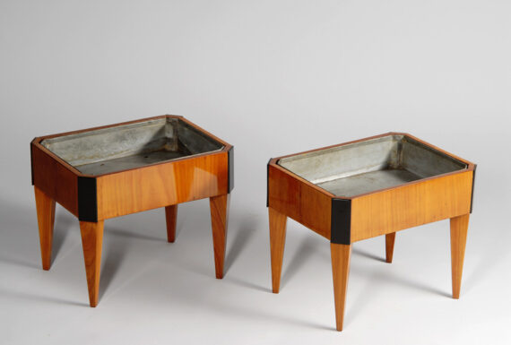 A pair of Biedermeier table-top jardinieres