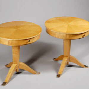 A pair of Art Deco tables attributed to Jules Leleu