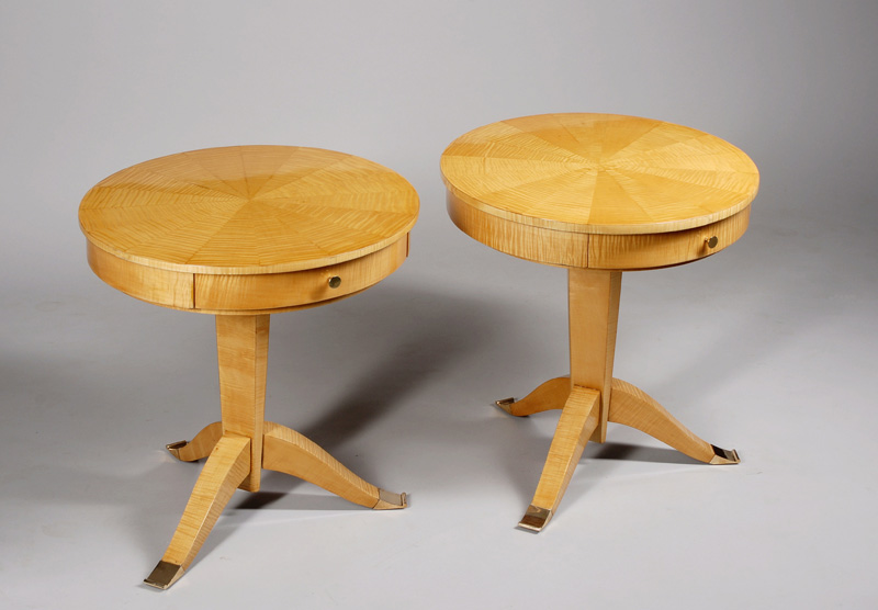 A pair of Art Deco tables attributed to Jules Leleu