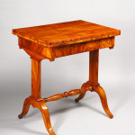 An unusual extendable Biedermeier occasional table