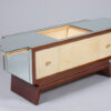 An unusual mirrored coffee table/cabinet