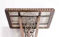 An elegant forged iron and marble side table attributed to Paul Kiss 3