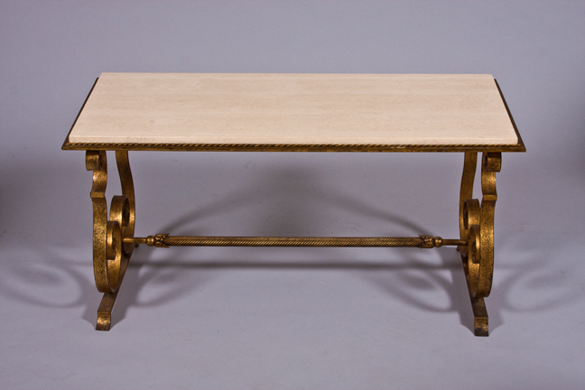 An elegant French 40’s coffee table attributed to Raymond Subes  2